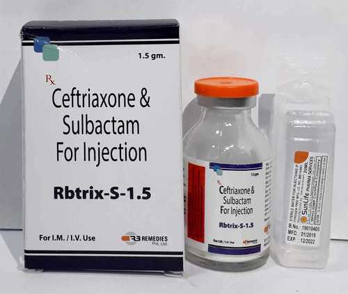 Ceftriaxone With Sulbactam 1.5 Mg By R B REMEDIES PVT. LTD.