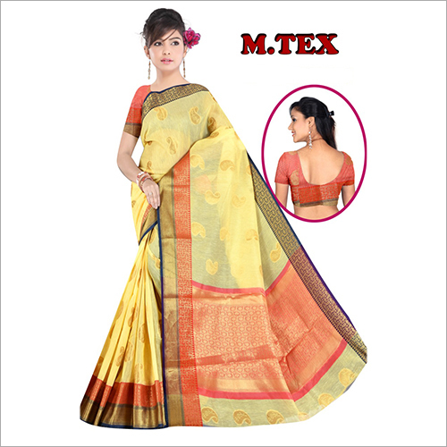 Ladies Chanderi Designer Silk Saree - Silk Material, Printed Pattern, Traditional Style | Perfect for All Seasons