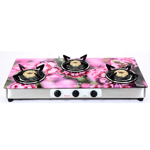 Three Burner Digital Print Lpg Stove