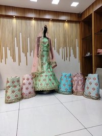 Multicolor Green Lehenga Choli