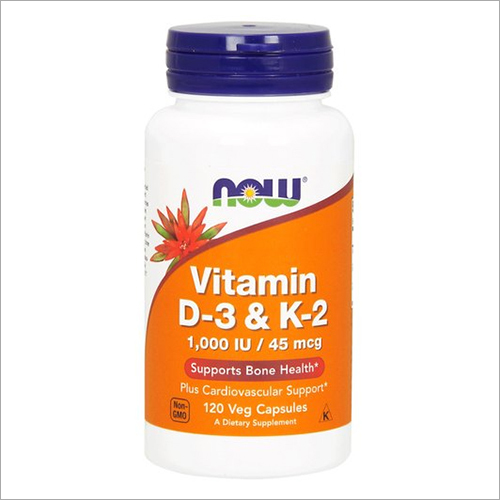 45 Mcg D-3 And K-2 1000 Iu Vitamin Capsule Health Supplements