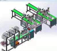 Three layer disposable face mask production machine