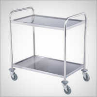 Stainless Steel 2 Tier Trolley - Ss304, Ss316, Ss202 | Durable, Rust Proof, Polished Finish For Commercial Use