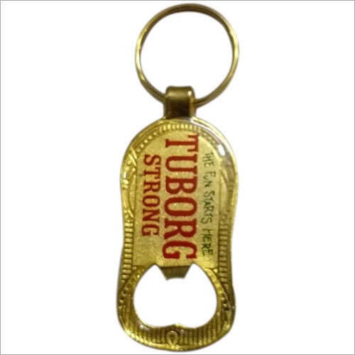 Gold Plated Bottle Opener Keychain