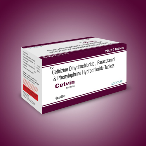 Cetirizine Dihydrochloride Paracetamol And Phenylephrine Hydrochloride Tablets General Medicines