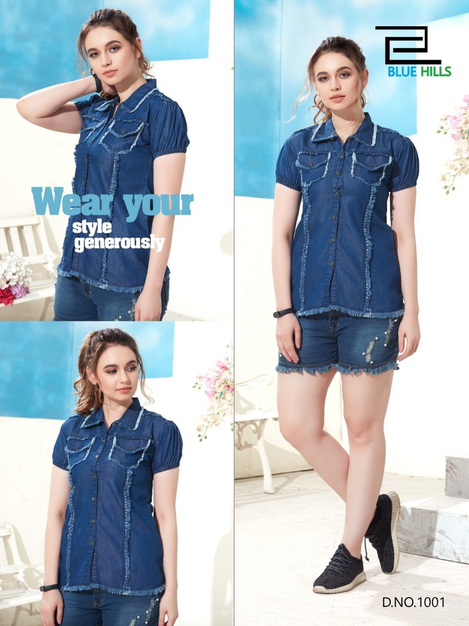 Denim Western Top