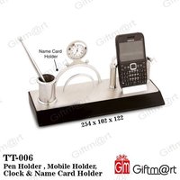 Sliver Pen Holder , Mobile Holder,clock & Name Card Holder