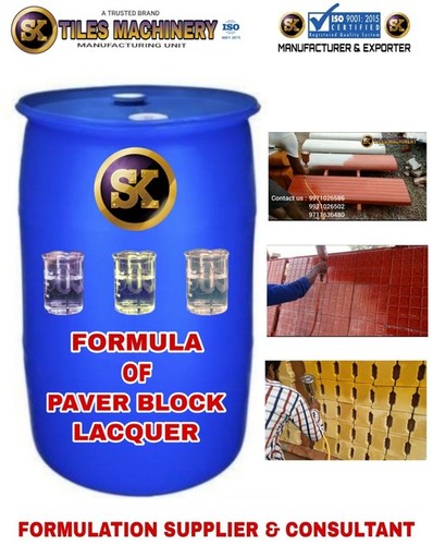 Formula of Paver Block Lacquer By SK TILES MACHINERY