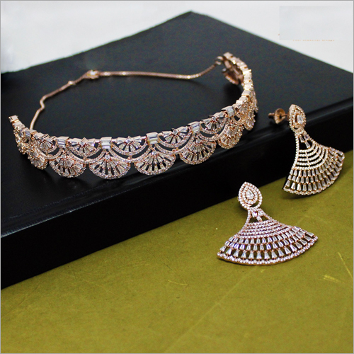 Ladies American Diamond Necklace Set