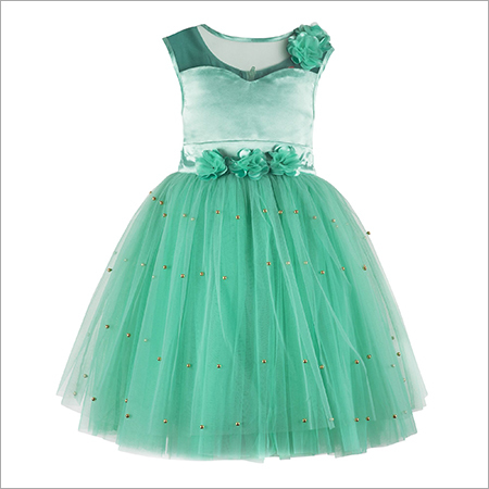 Embellished Sea Green Dress