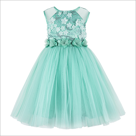 Flower Bead  Party  Frock