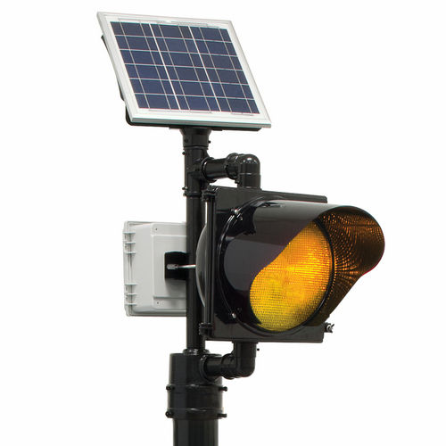 Solar Warning Light - Durable Polycarbonate Housing | Bright LED Illumination, Weather-Resistant Design, Easy Installation