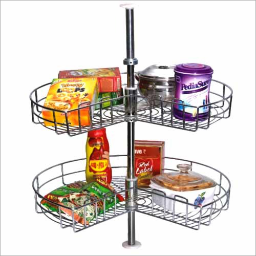 Metal Ss Carousel Kitchen Basket