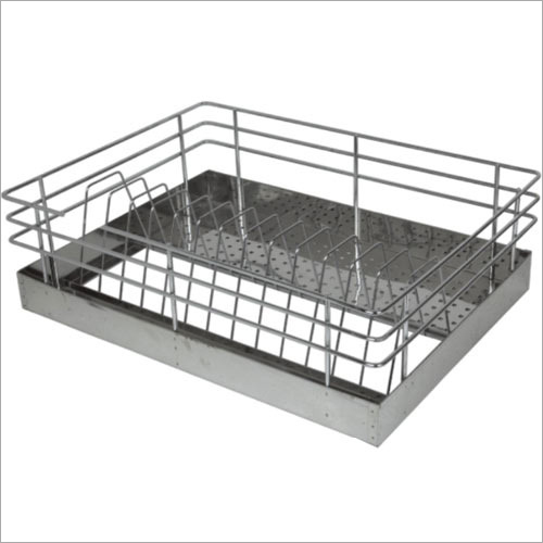Ss Half Perforated Kitchen Thali Basket