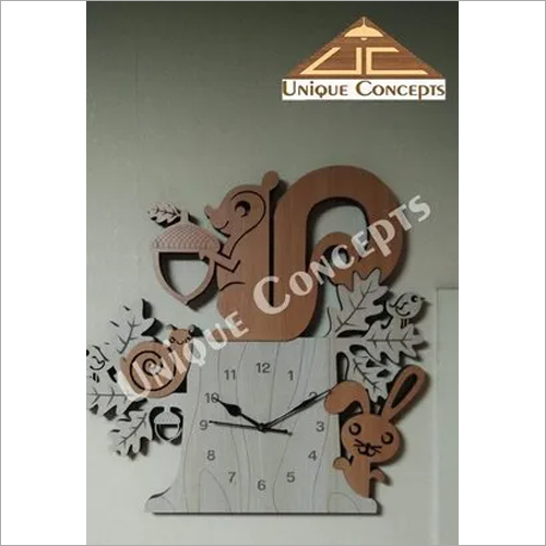 Decorative Wooden Wall Clock Gender: Children
