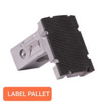 Label Pallet - Aluminum, 100x50x75mm, Silver | Anodized Finish, Supports 100 Labels For Industrial Printing And Packaging Applications