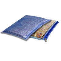 Stylish Saree Cover - 17x14 Inches, Laminated Pvc Material In Blue & Pink | Heavy Duty Design For Garment Protection And Gifting