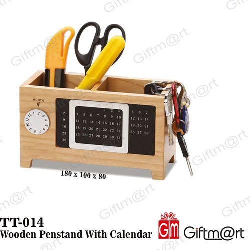 Wooden Penstand With Calendar