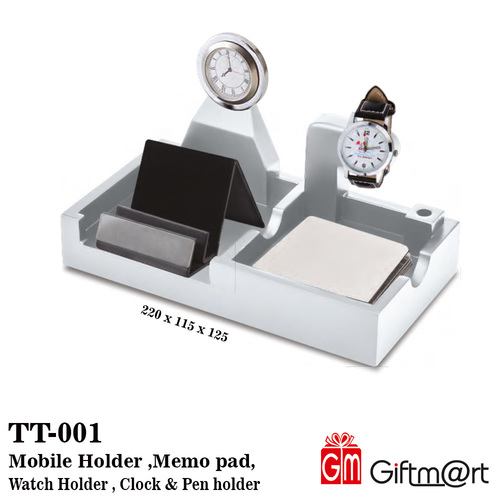 Mobile Holder ,Memo pad, Watch holder , clock & Pen holder