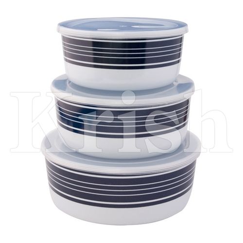 Round Lid Bowl - Color: As Per Requirement