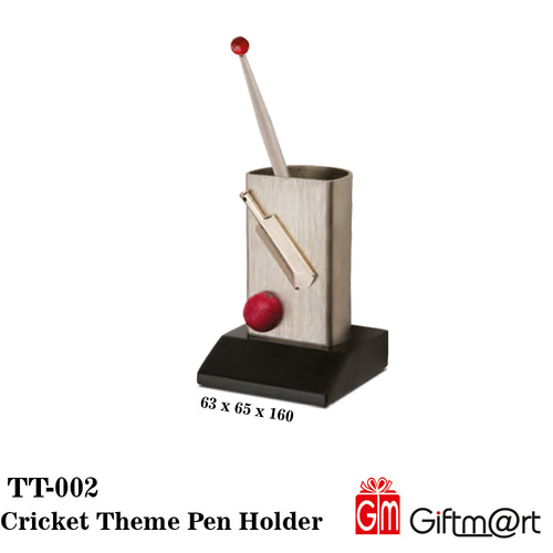 Cricket Theme Pen Holder Size: 63X65X160
