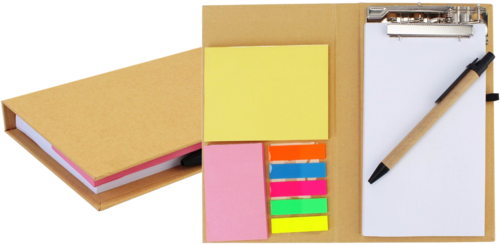 Gift Set Oddy Re-Stick Executive Folder With Clip