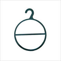 Round Type Scarf Hanger - Pp Material, Round Design, Matte Black Finish | Durable For Garment Stores, Shops, & Showrooms