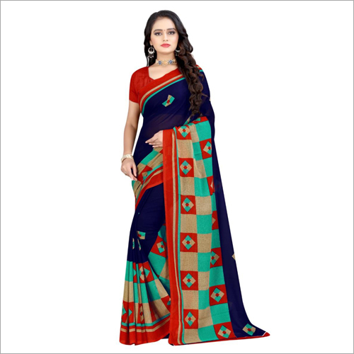 Ladies Fashionable Poly Georgette Saree