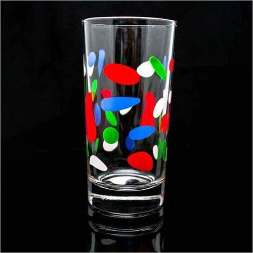 Transparent Multicolor Drinking Glass