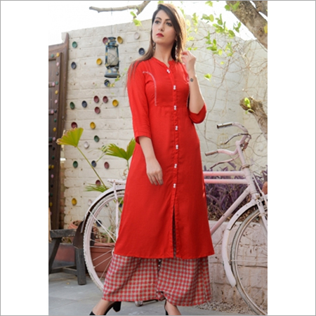 Poppy Red Kurti