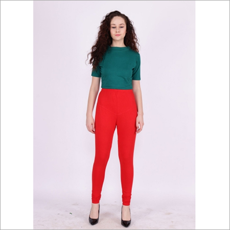 Candy Apple Color Churidar Leggings