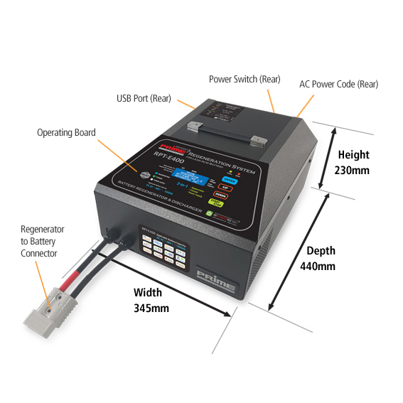 RPT-E400 Battery Regenerator for Lead Acid