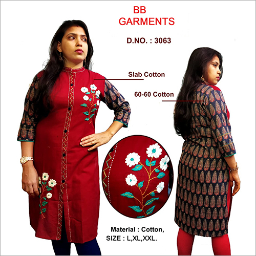 Ladies Slub Cotton Kurti