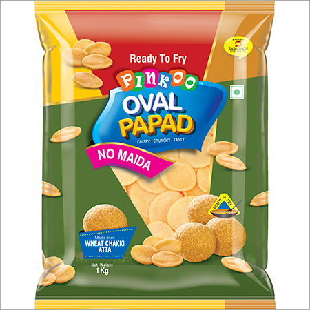 Pinkoo Oval Papad No Maida Puri 1kg