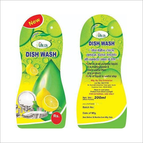 Dish Wash PVC Shrink Labels