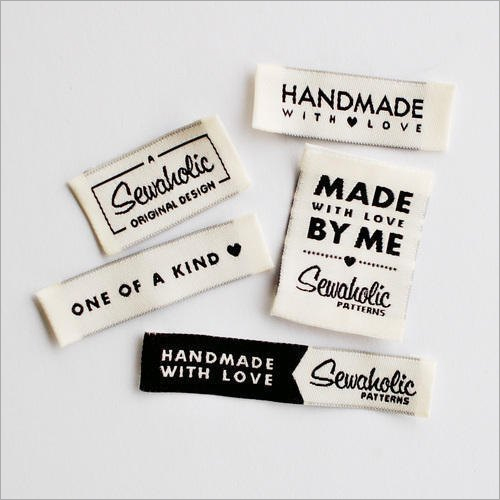 Black And White Textile Labels