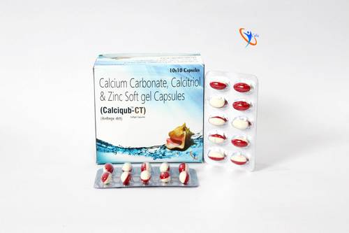 Calcitriol 0.25mcg+Calcium Carbonate 500mg + Zinc Sulphate7.5mg Softgel capsule