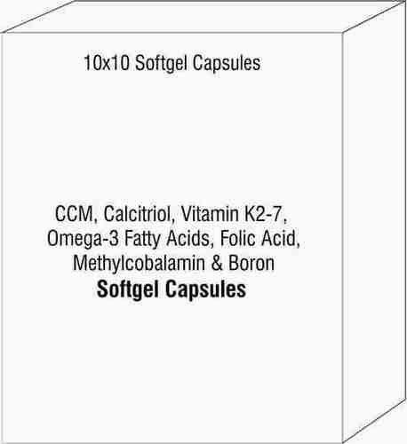CCM Calcitriol Vitamin K2-7 Omega-3 Fatty Acids Folic Acid Methylcobalamin & Boron Soft Gelatin
