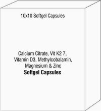Calcium Citrate Vit K2 7 Vitamin D3 Methylcobalamin Magnesium & Zinc