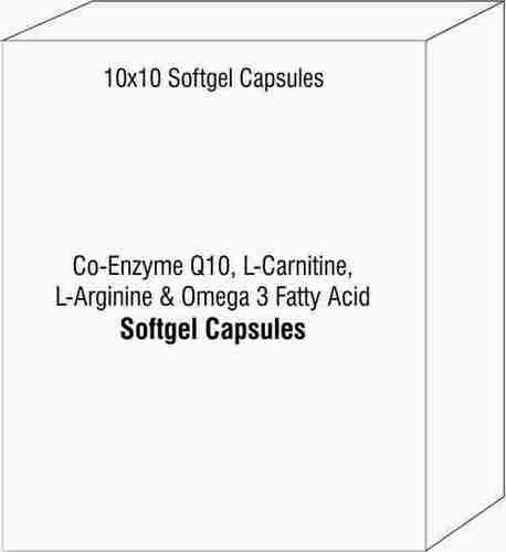 Co-Enzyme Q10 L-Carnitine L-Arginine Omega 3 Fatty Acid Soft Gelatin Capsules
