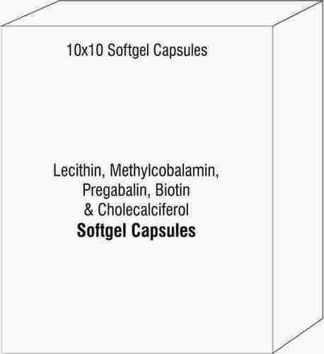 Lecithin, Methylcobalamin, Pregabalin, Biotin & Cholecalciferol Softgels