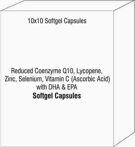 Reduced Coenzyme Q10 Lycopene Zinc Selenium Vitamin C (Ascorbic Acid) with DHA & EPA Softgels