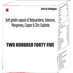 Soft Gelatin Capsule Of Betacarotene Selenium Manganese Copper &Amp Zinc Sulphate