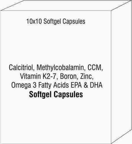 Calcitriol Methylcobalamin CCM Vitamin K2-7 Boron Zinc Omega 3 Fatty Acids EPA and DHA Soft Gelatin