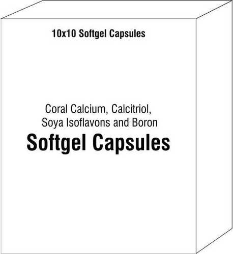 Soft Gelatin Capsule Of Coral Calcium Calcitriol Soya Isoflavons And Boron