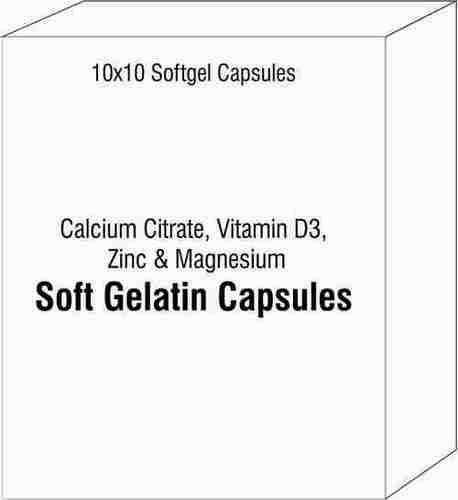 Calcium Citrate Vitamin D3 Zinc and Magnesium Soft Gelatin Capsules