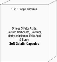 Omega 3 Fatty Acids Calcium Carbonate Calcitriol Methylcobalamin Folic Acid and Boron Softgel