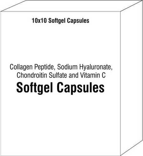 Soft Gelatin Capsule of Collagen Peptide Sodium Hyaluronate Chondroitin Sulfate and Vitamin C