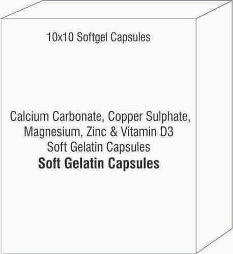 Calcium Carbonate Copper Sulphate Magnesium Zinc & Vitamin D3 Soft Gelatin Capsules