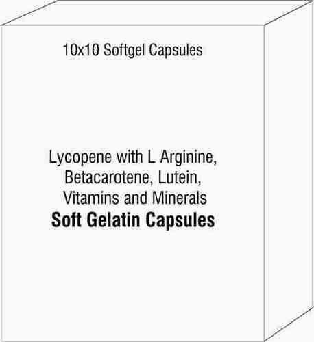 Lycopene with L Arginine Betacarotene Lutein Vitamins and Minerals Capsules